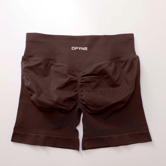 Dfyne umber defy 4.5” High-Waist Brown Bike Shorts - Picture 4 of 9